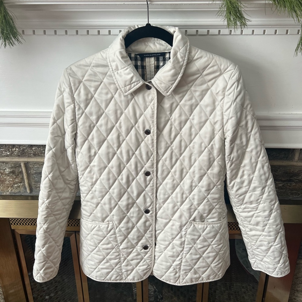Burberry Cream Quilted Jacket